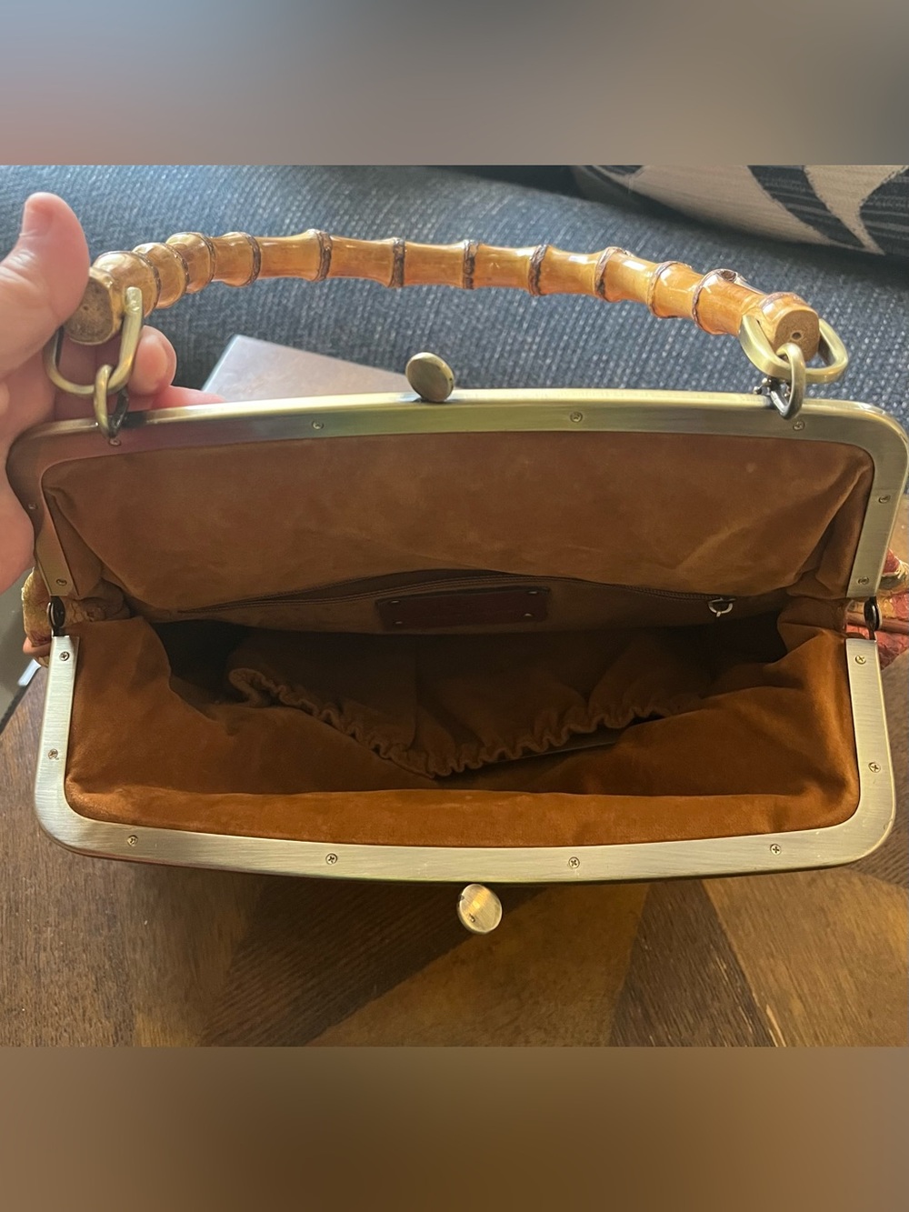 Patricia Nash Vintage-Inspired Bamboo Handle Floral Frame Satchel - Multicolor - Picture 3 of 16